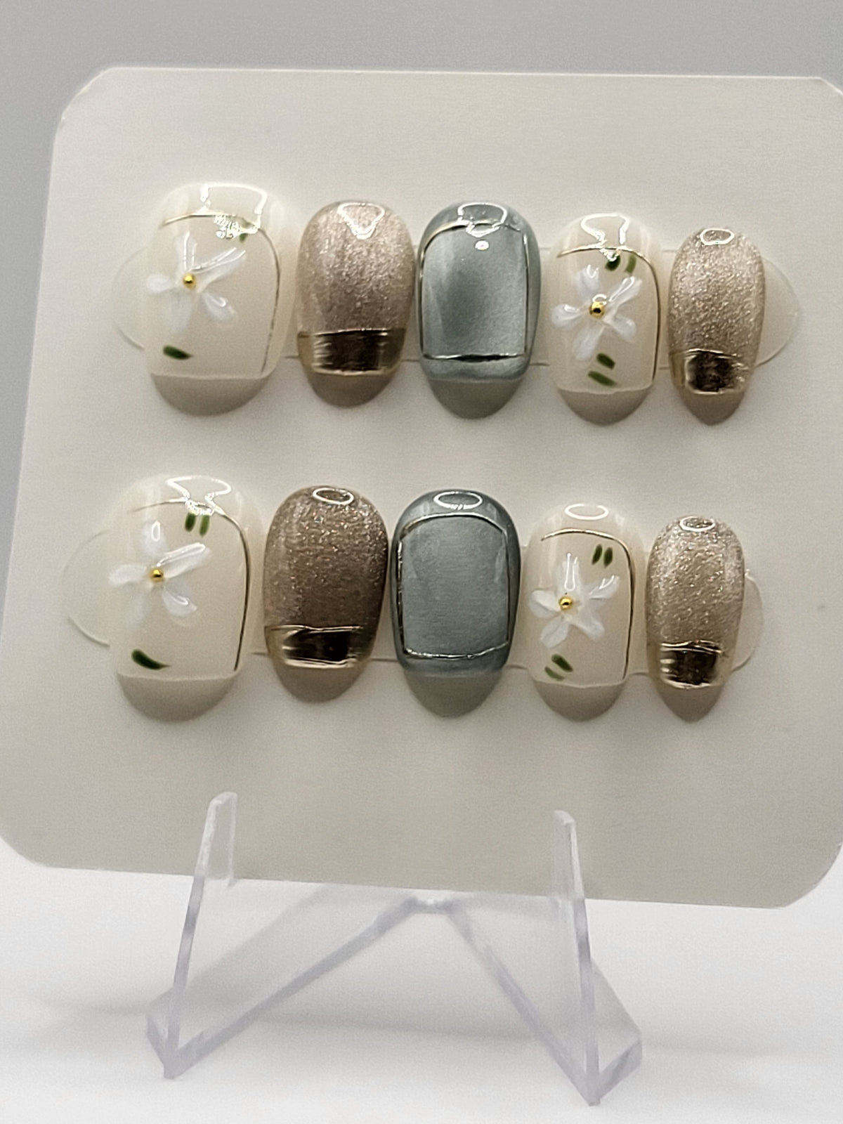 Sage Bloom Press-On Nails