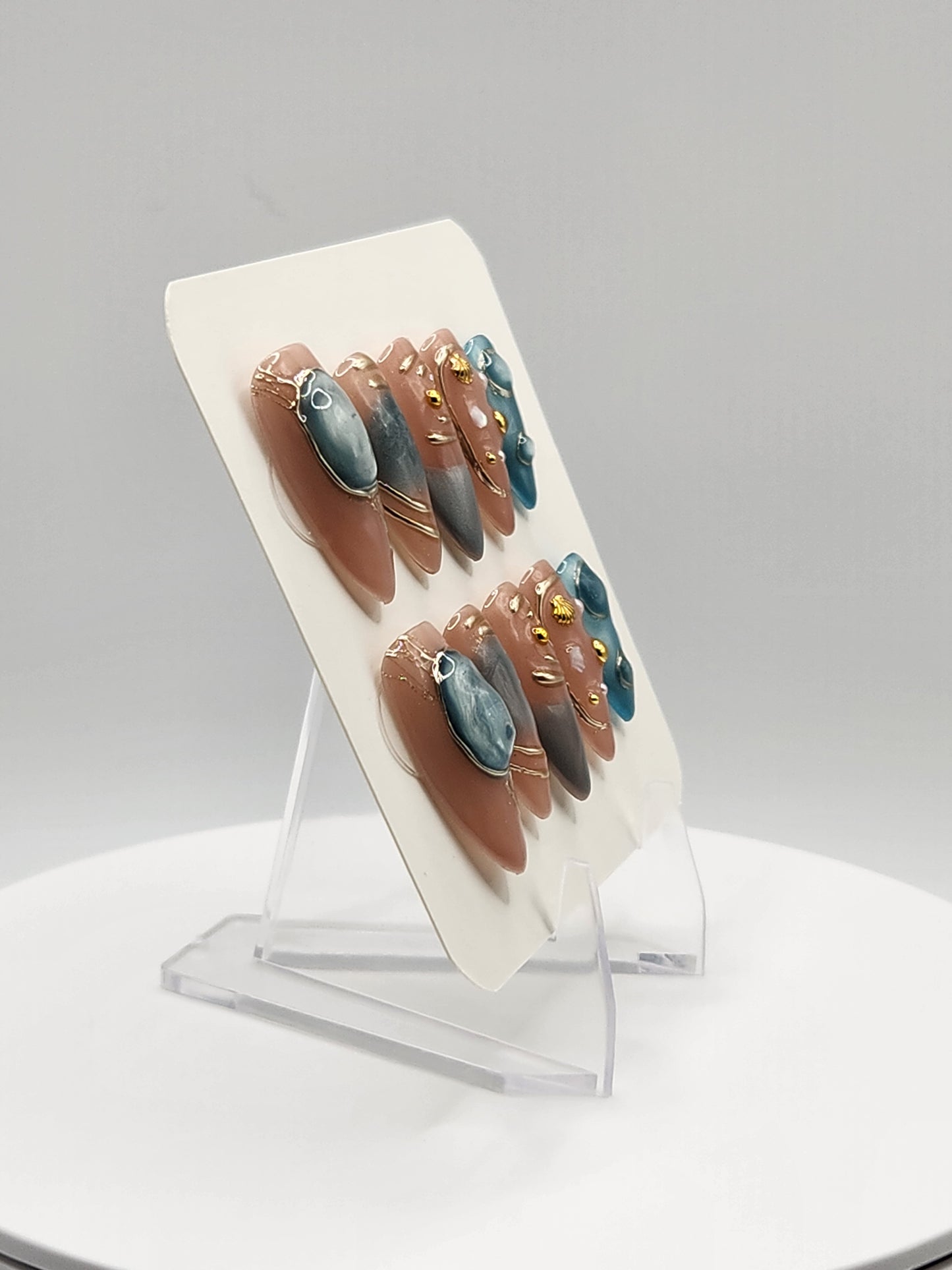 Desert Reef | Medium Almond Press-On Nails