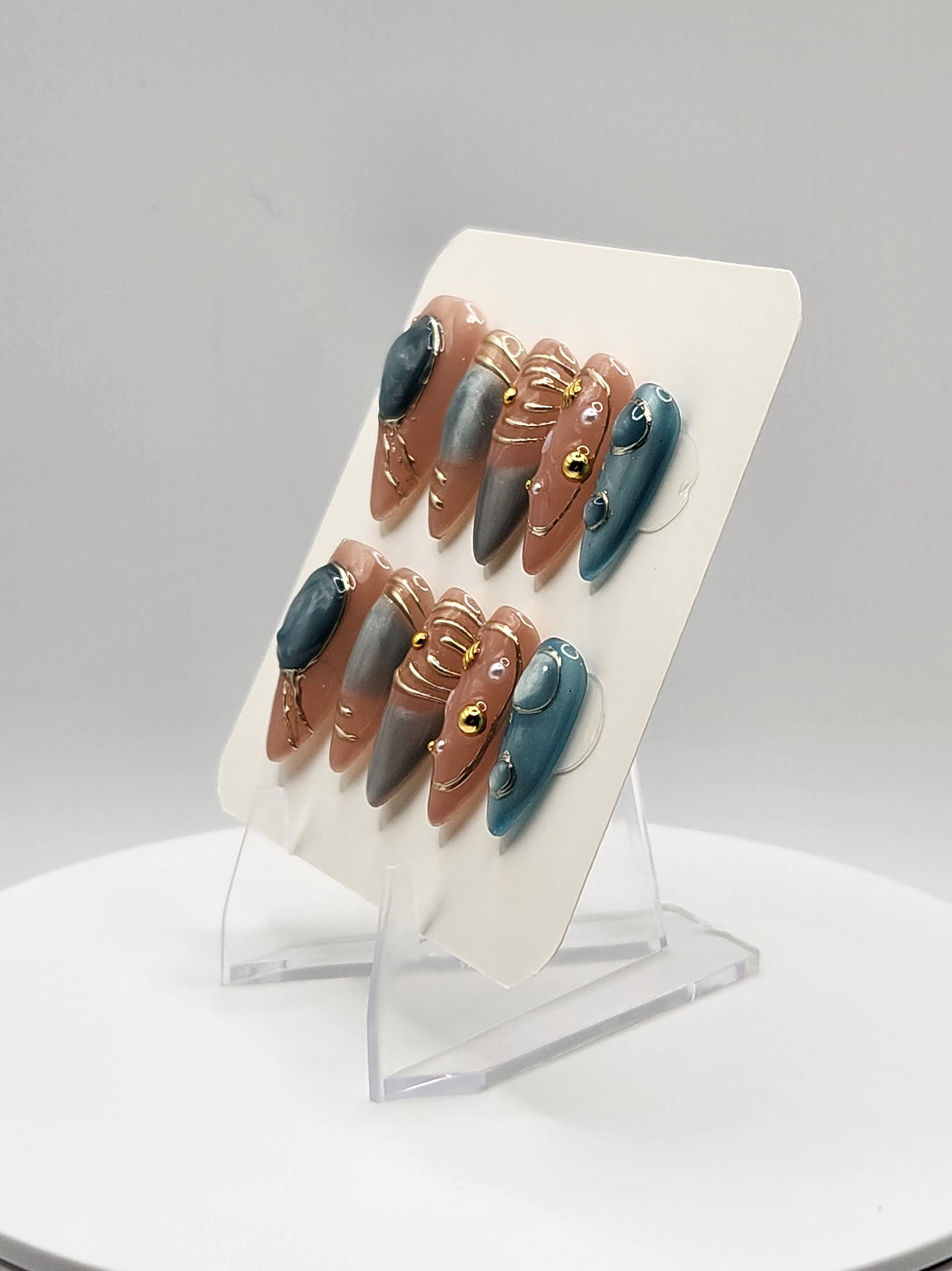 Desert Reef | Medium Almond Press-On Nails